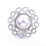 20MM white red design Rhinestone enamel Metal snap button charms