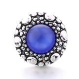 20MM blue design Rhinestone enamel Metal snap button charms