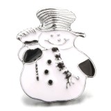20MM black design Rhinestone enamel Metal  snap button charms