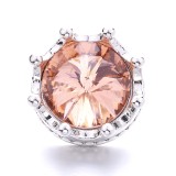 20MM Brown Crystal Rhinestone Owl flower design Rhinestone enamel Metal snap button charms