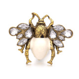 20MM Retro insect rhinestones design Metal snap button charms