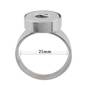 12MM 11# snaps Stainless steel Ring fit Fingers thick 21mm rings for women Snaps button jewelry wholesale