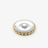 20MM Metal Pearl rose snap button charms