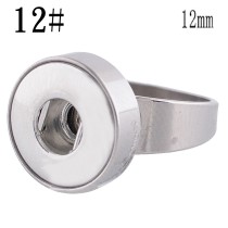 12MM 12# snaps Stainless steel Ring fit Fingers thick 22mm rings for women Snaps button jewelry wholesale