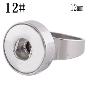 12MM 12# snaps Stainless steel Ring fit Fingers thick 22mm rings for women Snaps button jewelry wholesale