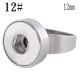 12MM 12# snaps Stainless steel Ring fit Fingers thick 22mm rings for women Snaps button jewelry wholesale