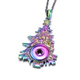 Colorful alloy Metal Pendant 60CM Necklace for 20mm Snaps button jewelry wholesale