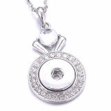 Metal Pendant 60CM Necklace for 20mm Snaps button jewelry wholesale