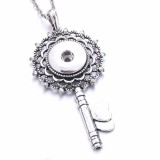 Metal Pendant 60CM Necklace for 20mm Snaps button jewelry wholesale