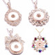 Rose gold Metal Pendant 60CM Necklace for 20mm Snaps button jewelry wholesale