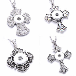 Metal Pendant 60CM Necklace for 20mm Snaps button jewelry wholesale