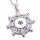 Metal Pendant 60CM Necklace for 20mm Snaps button jewelry wholesale
