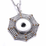 Metal Pendant 60CM Necklace for 20mm Snaps button jewelry wholesale