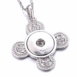 Metal Pendant 60CM Necklace for 20mm Snaps button jewelry wholesale