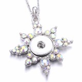 Metal Pendant 60CM Necklace for 20mm Snaps button jewelry wholesale
