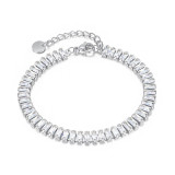 Stainless steel square zircon bracelet