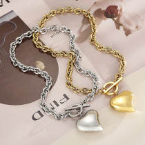 Stainless steel love bracelet necklace set Valentine's Day gift