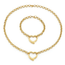 Stainless steel love bracelet necklace set Valentine's Day gift