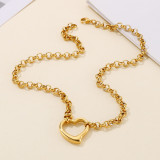 Stainless steel love bracelet necklace set Valentine's Day gift