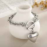 Stainless steel love bracelet necklace set Valentine's Day gift