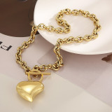 Stainless steel love bracelet necklace set Valentine's Day gift