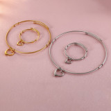 Stainless steel love bracelet necklace set Valentine's Day gift