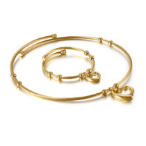 Stainless steel love bracelet necklace set Valentine's Day gift