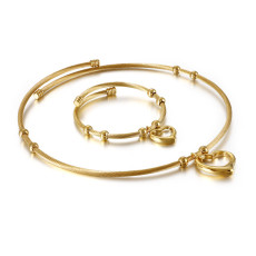 Stainless steel love bracelet necklace set Valentine's Day gift