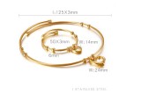 Stainless steel love bracelet necklace set Valentine's Day gift