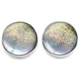 20MM Resin Colorful Gold Powder Round snap button charms