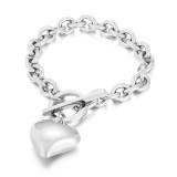 Stainless steel love bracelet necklace set Valentine's Day gift