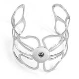 20MM Metal Personalized Hollow out Geometric Flower Bracelet Snaps button jewelry wholesale