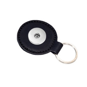 Round PU leather key chain car key chain 20MM button jewelry wholesale