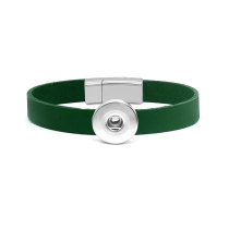 Genuine Leather bracelets fit 20mm Snaps button jewelry wholesale