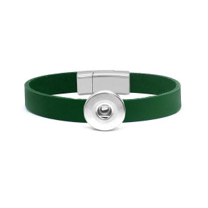 Genuine Leather bracelets fit 20mm Snaps button jewelry wholesale