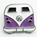 20MM school bus car snap silver Plated with enamel snap button