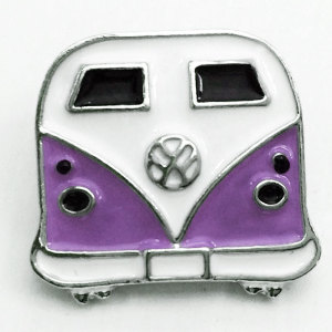 20MM school bus car snap silver Plated with enamel snap button