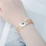 Stainless steel opening adjustable love bracelet for 20MM Snaps button jewelry wholesale