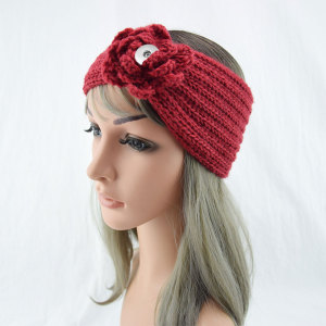 Winter Knit Headband  snap button beige for 20MM Snaps button jewelry wholesale