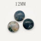 12MM natural turquoise snap button charms