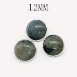 12MM natural turquoise snap button charms