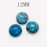 12MM natural turquoise snap button charms