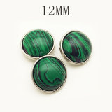 12MM natural turquoise snap button charms