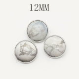 12MM natural turquoise snap button charms