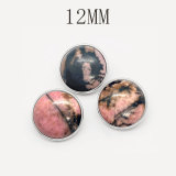 12MM natural turquoise snap button charms