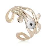 20MM Metal Personality Punk Exaggerated Snake Hollow Open Wide Bracelet Snaps button jewelry wholesale