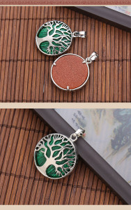 25CM Life Tree Pendant Necklace Hollow