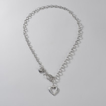 Stainless steel love hollow necklace