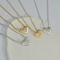 Stainless steel love pendant necklace