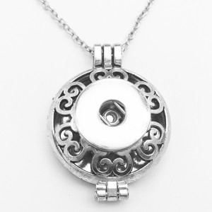 20MM Snaps button jewelry wholesale Love Metal Aromatherapy/Essential Oil Diffuser perfume Bead Chain Pendant